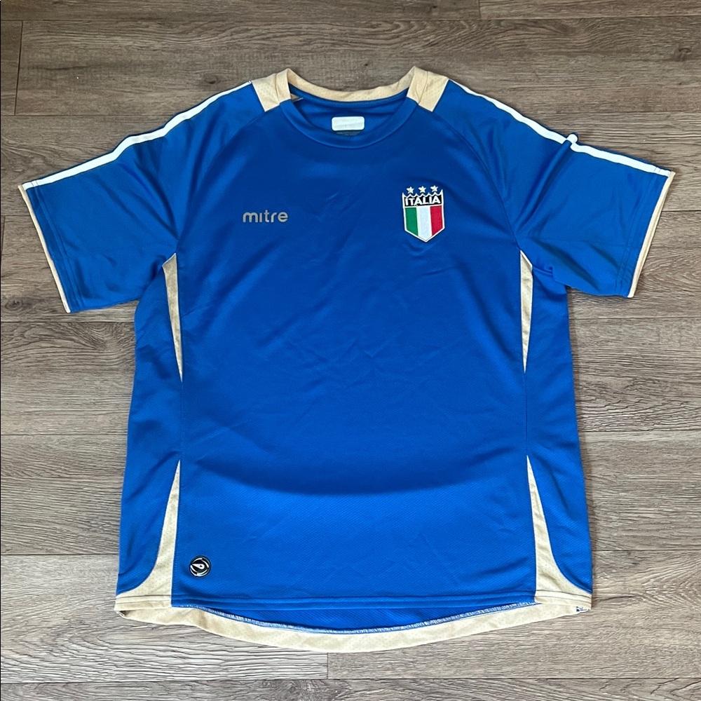 Mitre Blue and Tan Men's Jersey